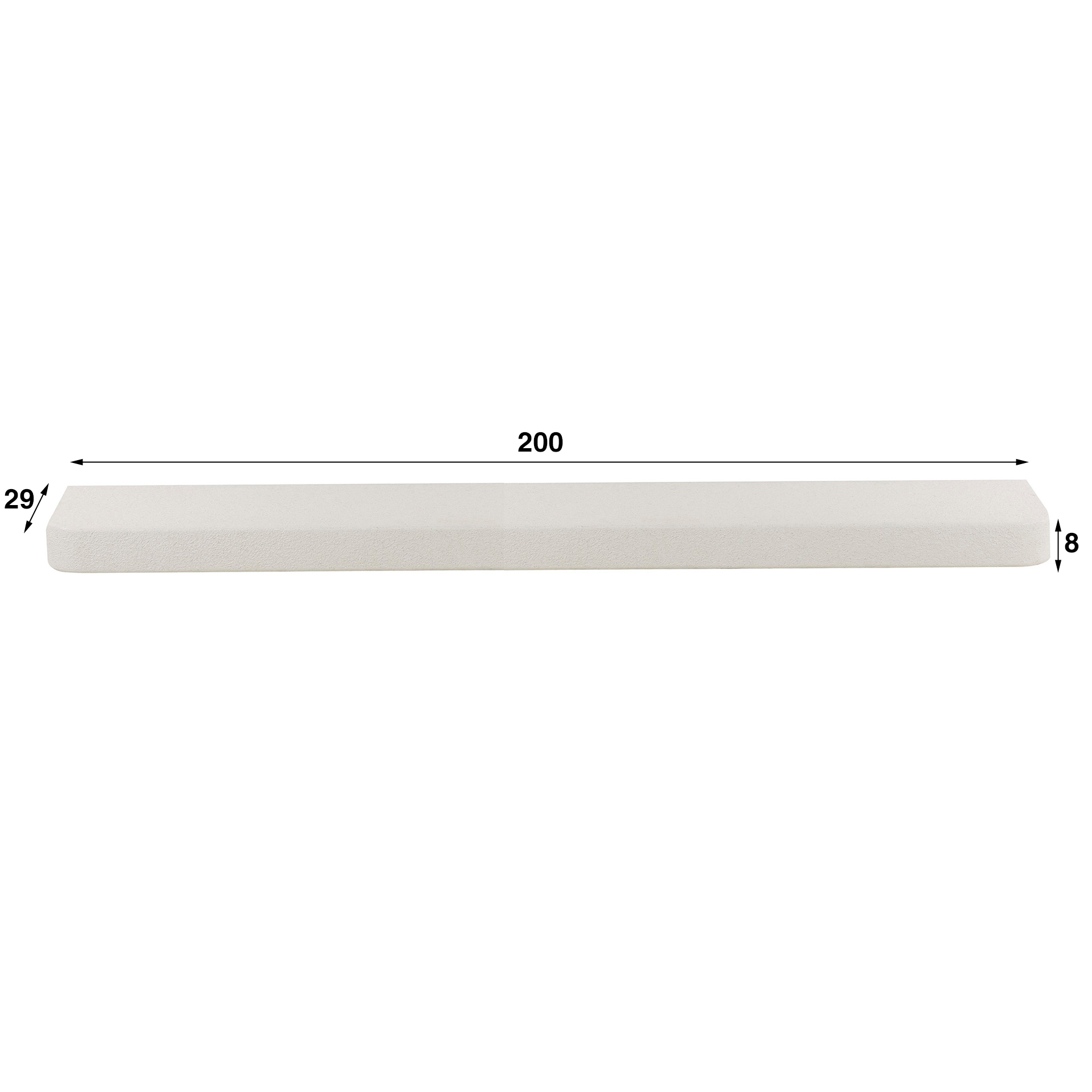 Wandregal 'Stone' – 200 cm Wandhängend