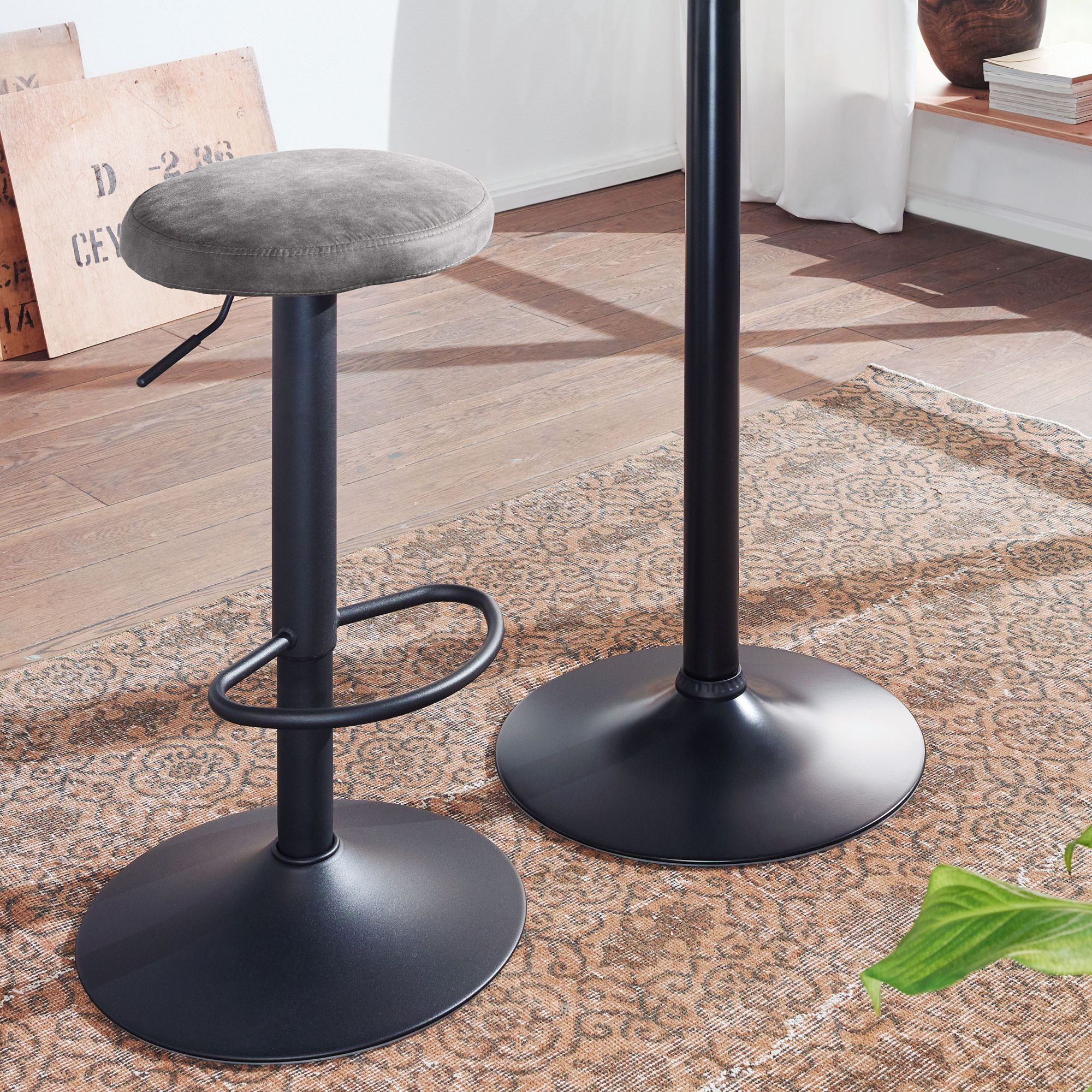 56593-WOHNLING-Barhocker-Grau-Wildlederoptik-Hocker-ohne-Lehne-58-79-cm---Kuechenhocker-Stoff---Metall-100kg---Design-Barstuhl-Tresenhocker-Drehbar-Bistrohocker-chair-ohne-rueckenlehne-ku.jpg