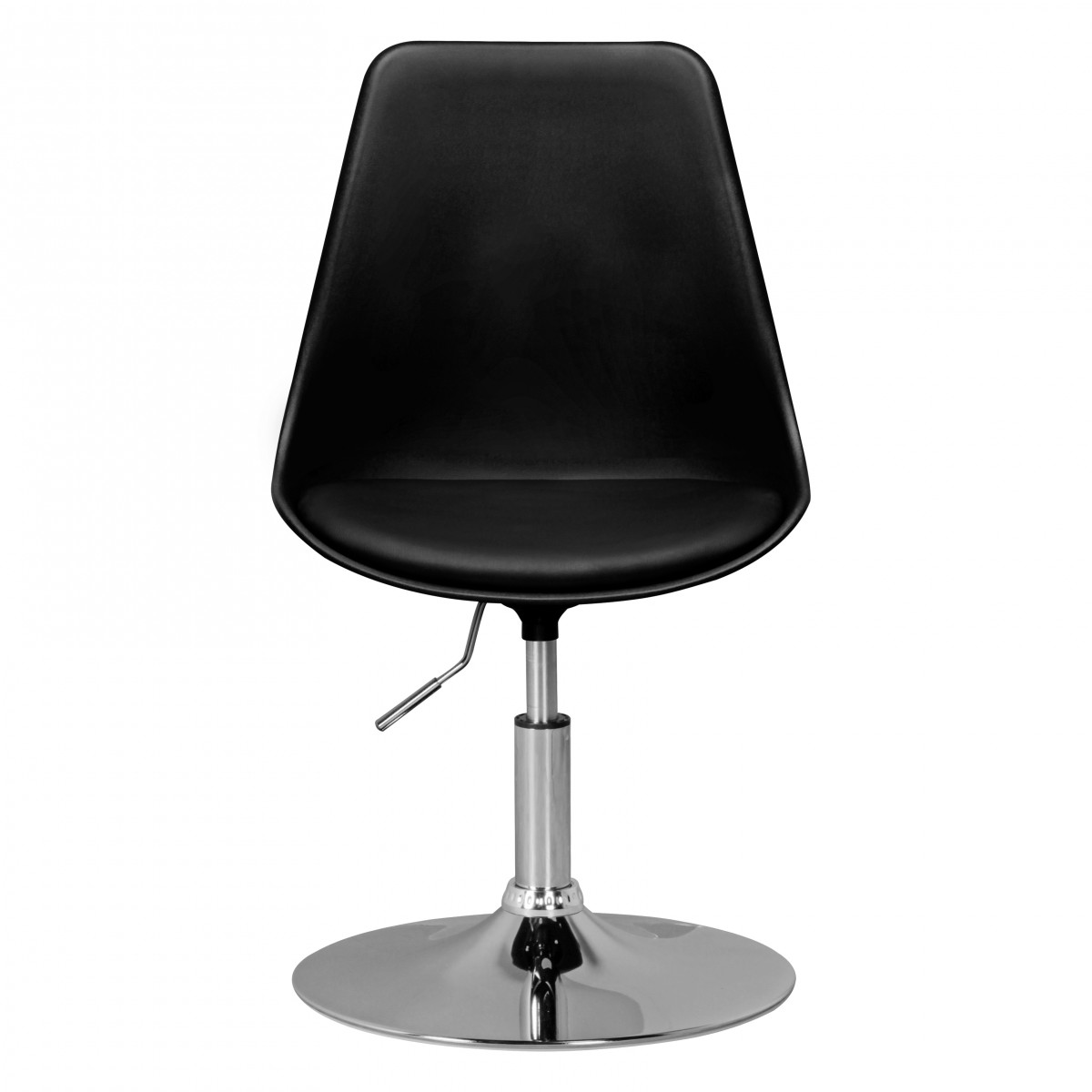Drehsessel Esszimmerstuhl Kunstleder Schwarz höhenverstellbar