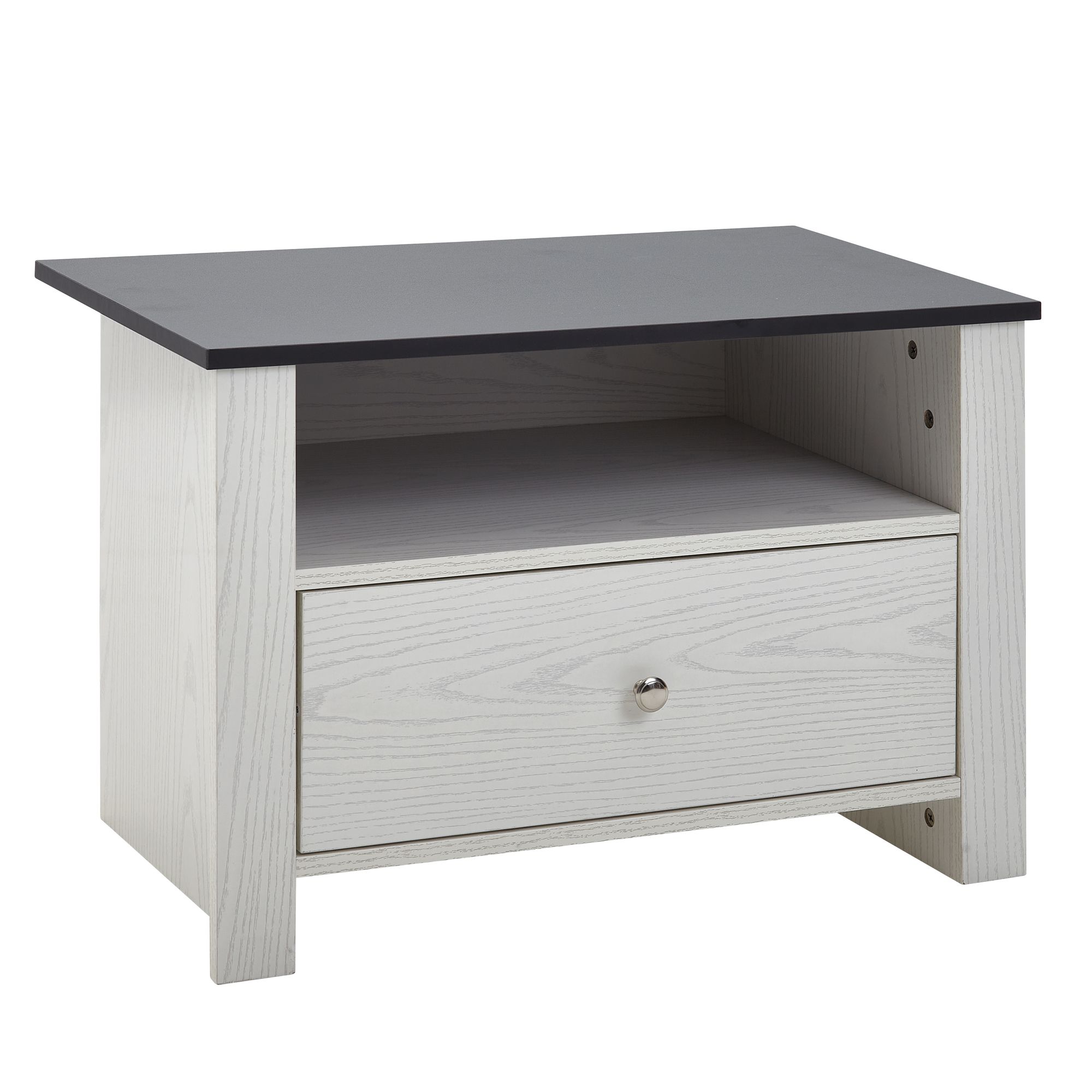 WOHNLING Schuhregal Weiß Birke-Dekor 68,5 cm Schuhschrank  Schuhablage Schmal