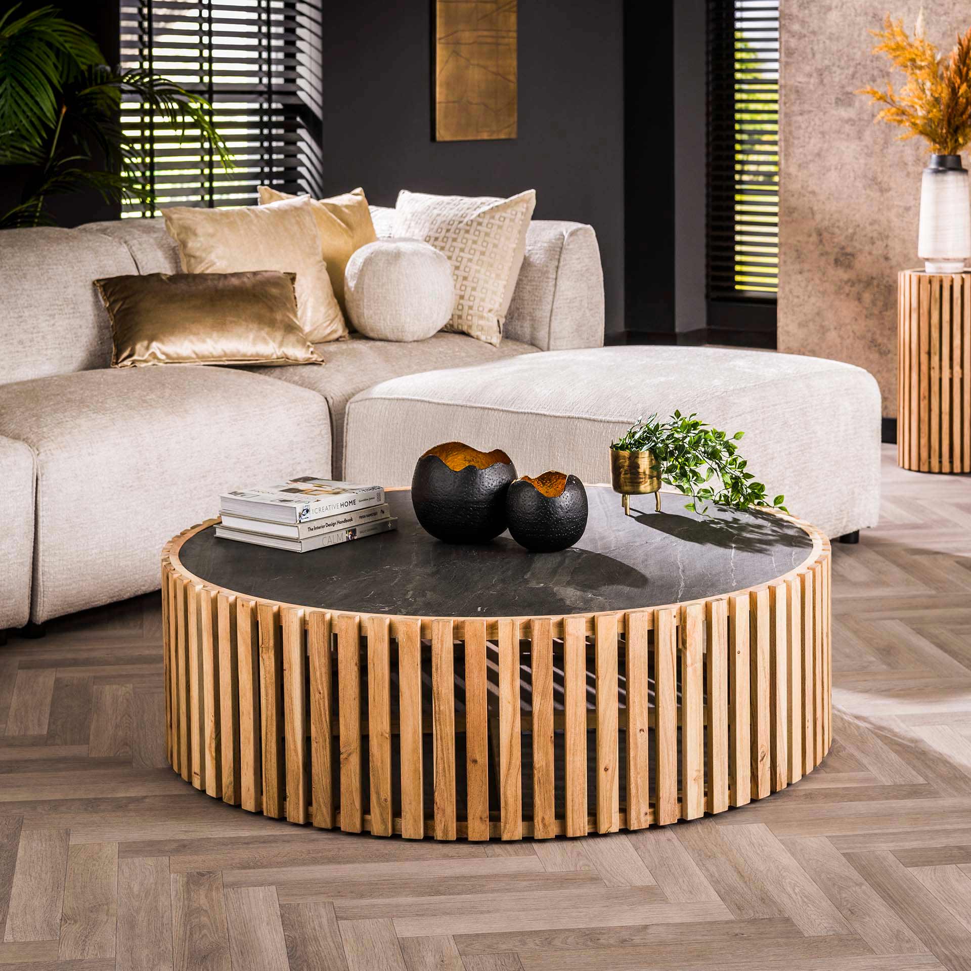 Home Designs Couchtisch Ø120 slate rund / Shiefer