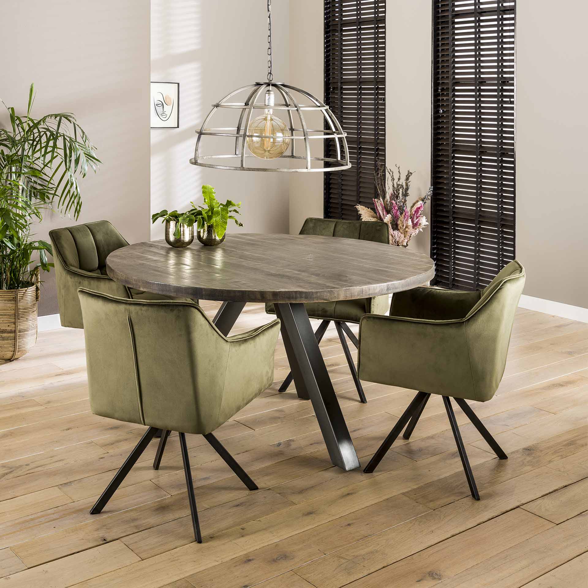 Home Designs Armstuhl raster drehbar. Pro 2 Stück verpackt / Grün velvet