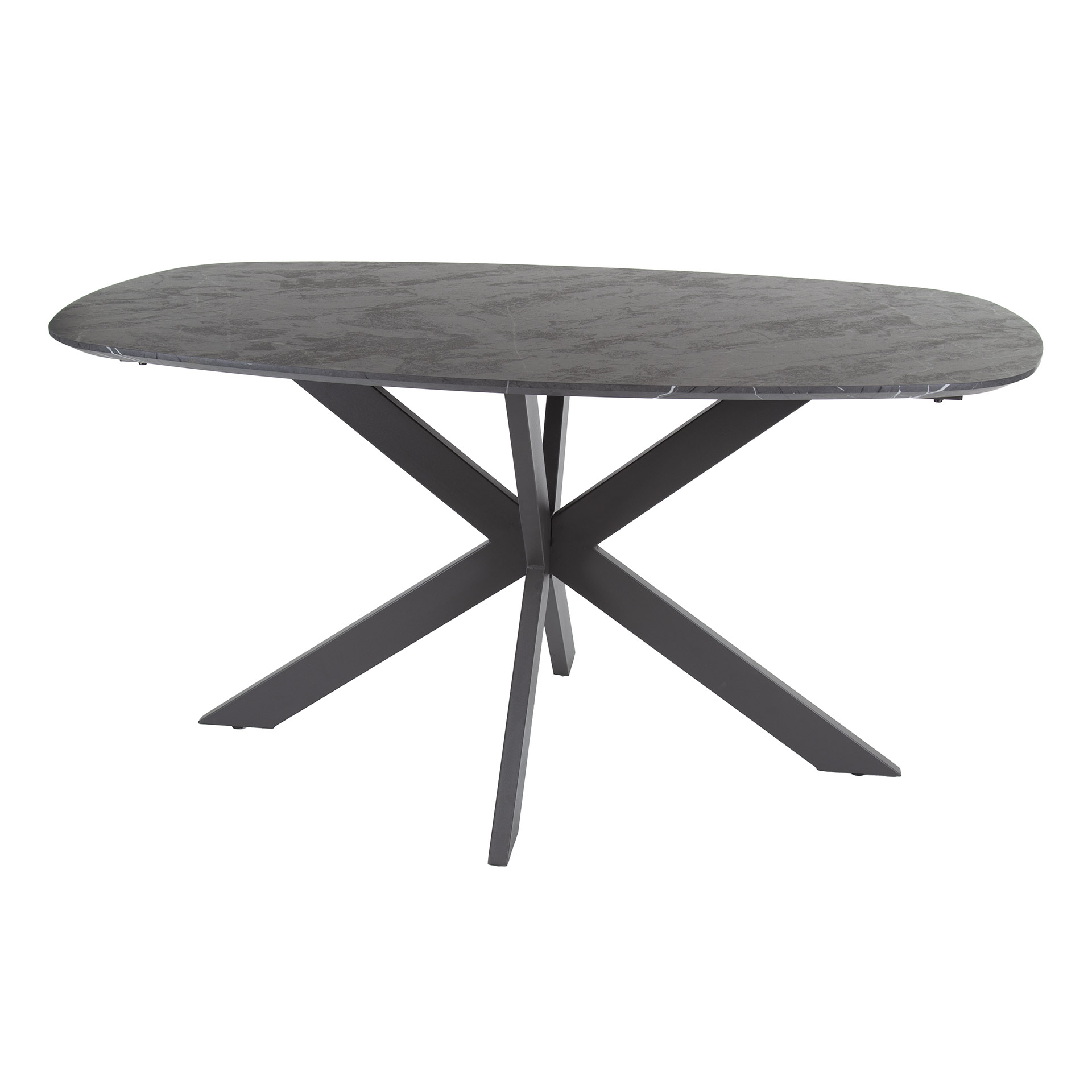 Esstisch 90x150 cm – Danish Oval Design in Keramikoptik