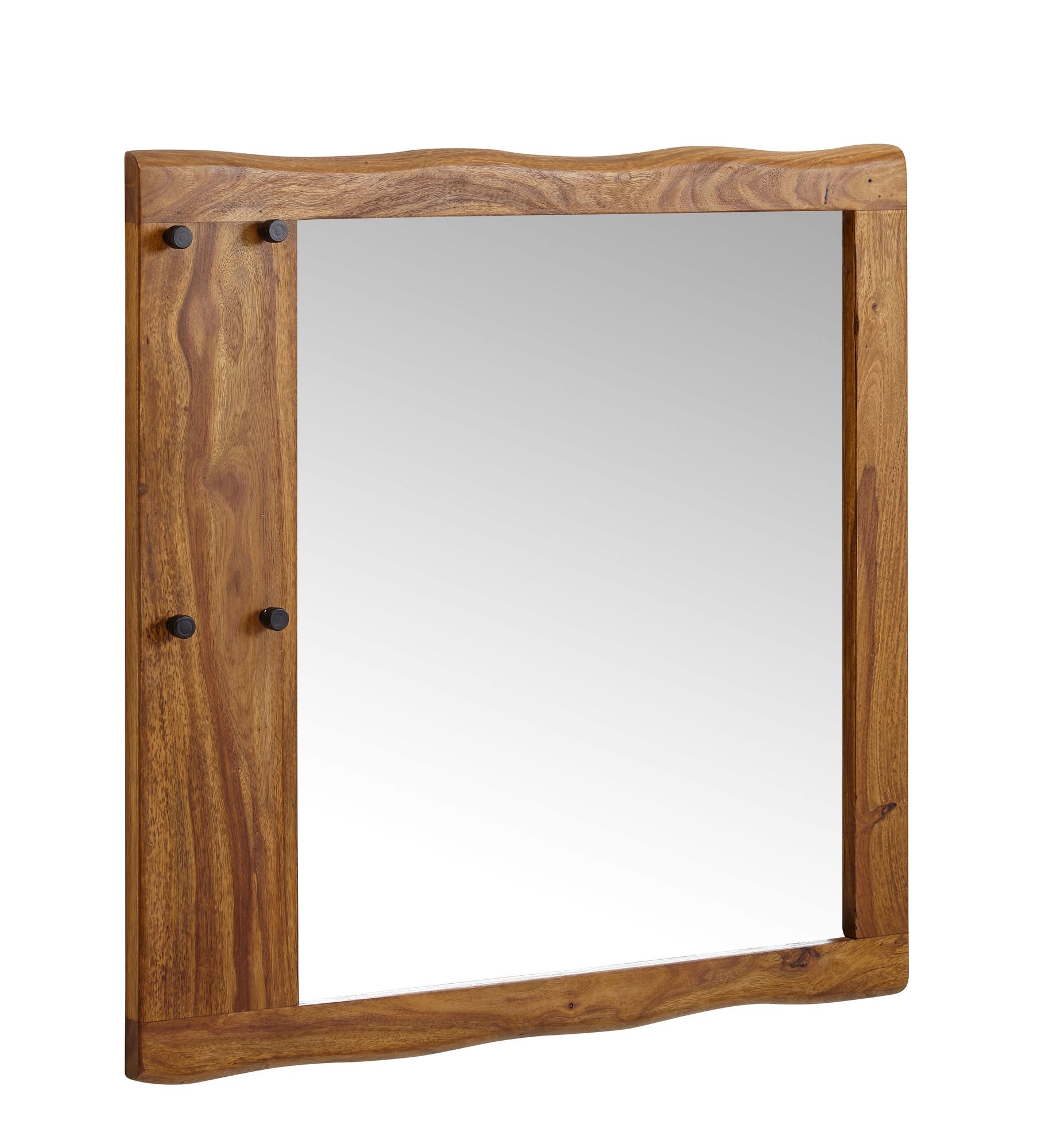 Wandspiegel Massivholz RUBI 80 cm Design Flurspiegel Baumkante
