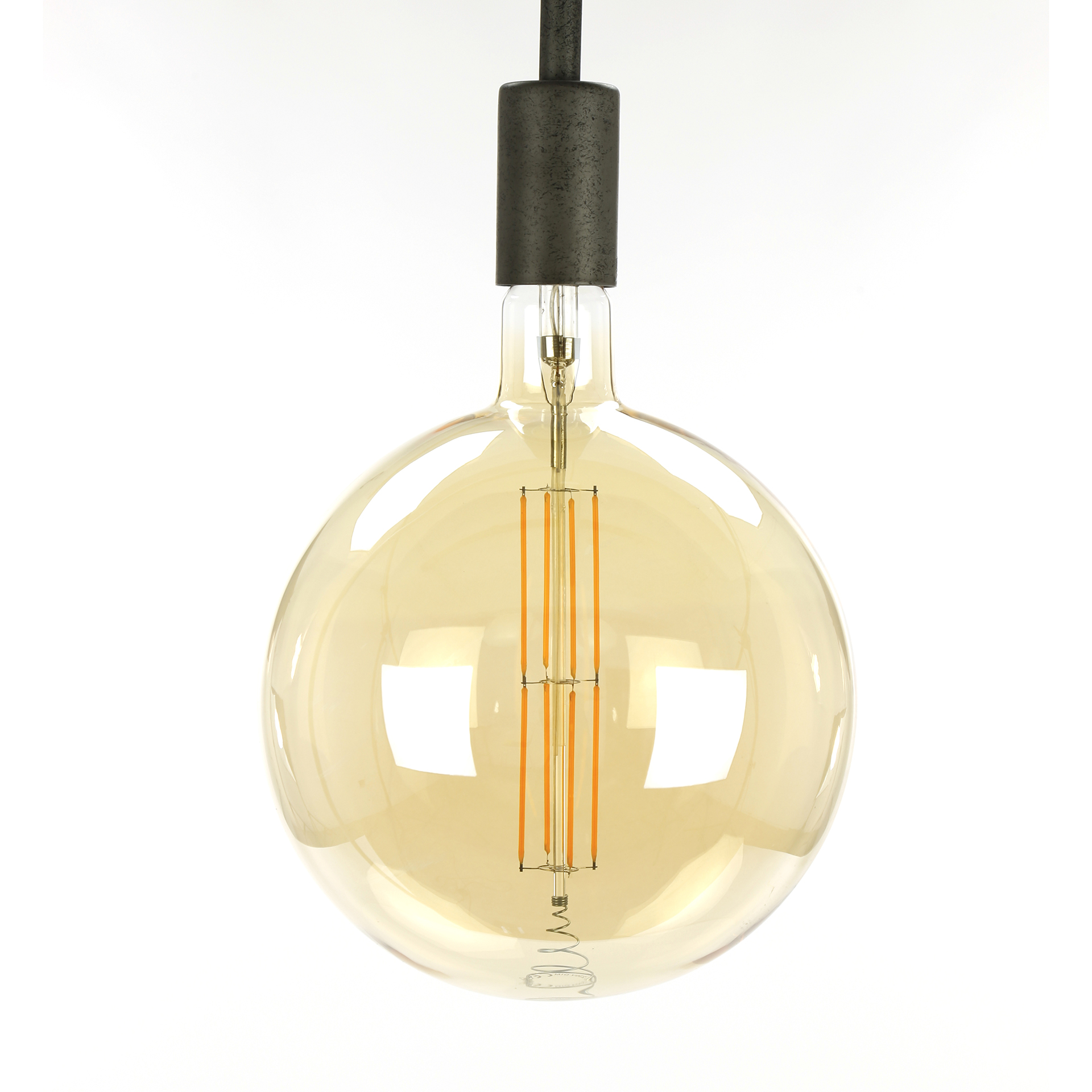 Design Glühlampe LED Globus Ø20,0 - E27 8W dimmbar / Braunglas