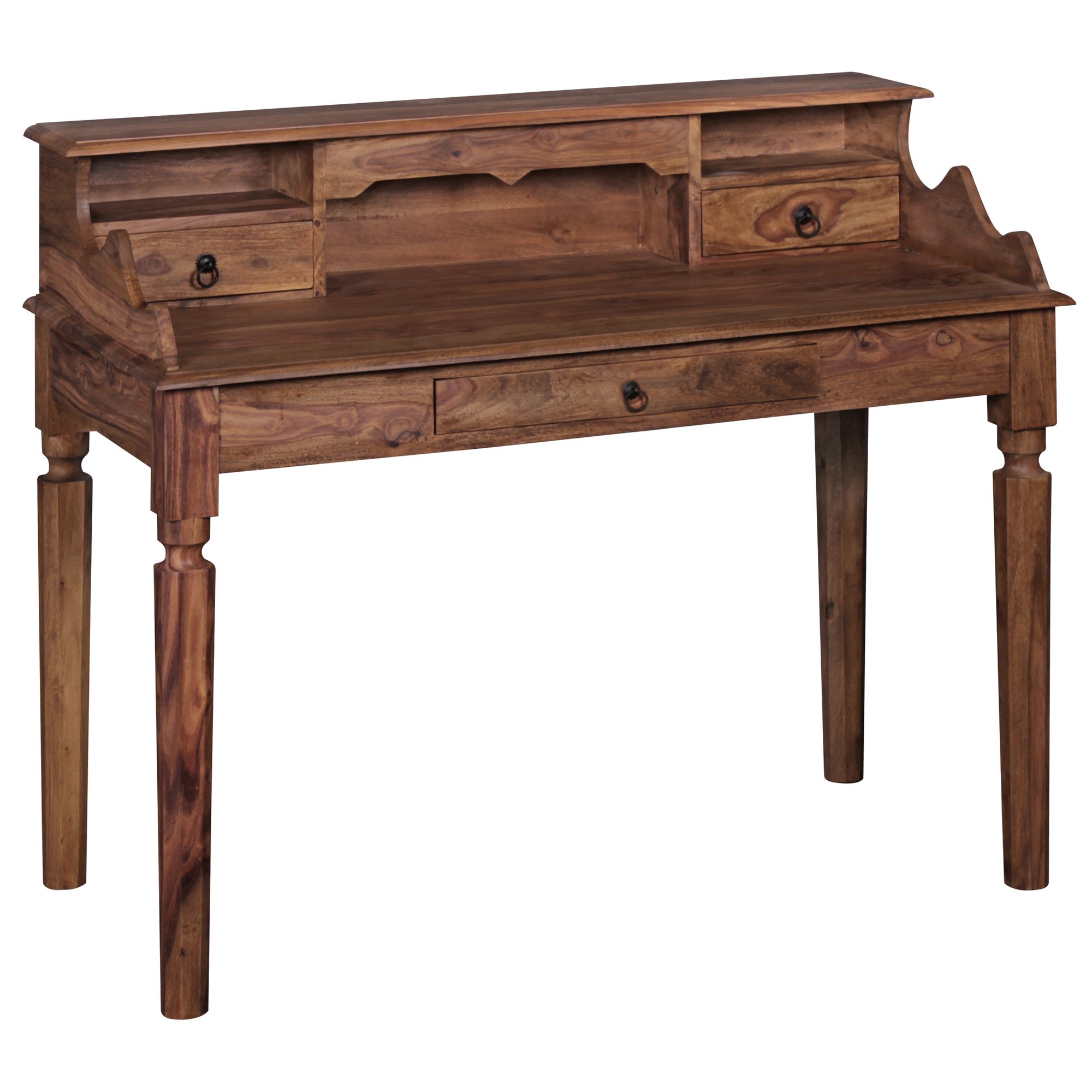 40321-WOHNLING-Schreibtisch-KADA-Massivholz-Sheesham---Sekretaer-115-x-100-x-60-cm-mit-3-Schubladen---Konsolentisch-im-Landhaus-Stil-Anrichte--Ablage--Palisander--Buerotisch--Ess-Zimmer-T.jpg