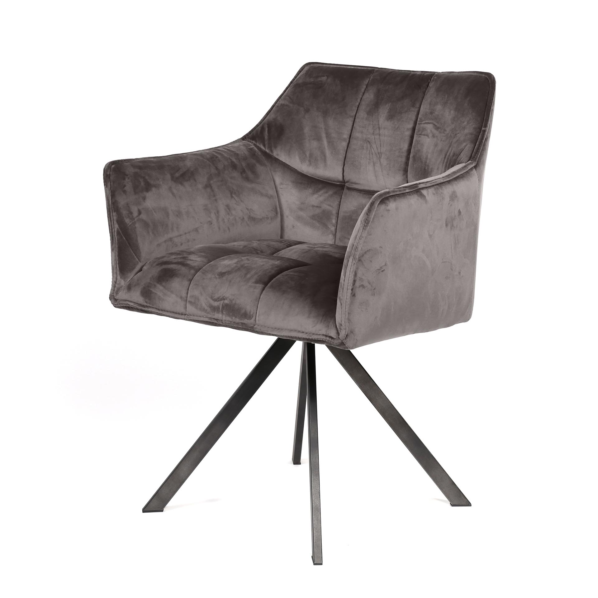 Home Designs Armstuhl raster drehbar. Pro 2 Stück verpackt / Anthrazit velvet