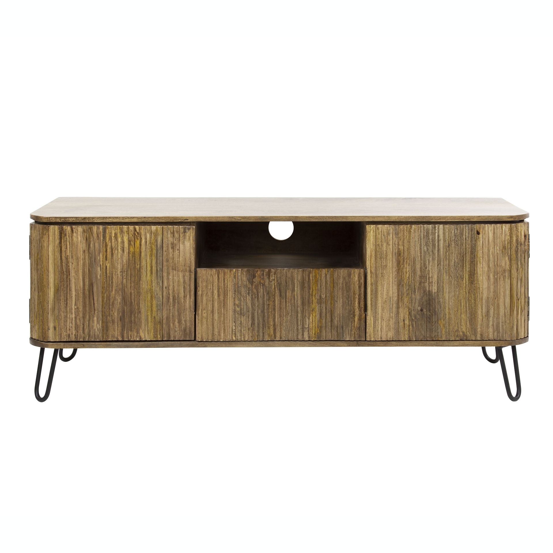 Home Designs TV-möbel wave / Massif mango Sandfarbe