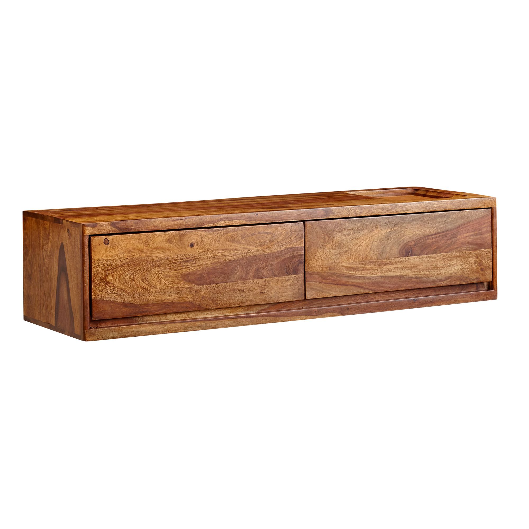 Wohnling Lowboard PARED Hängend Sheesham Massivholz 108 cm TV-Schrank